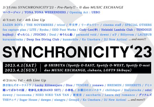 【LIVE】04/01 東京・SYNCHRONICITY’23